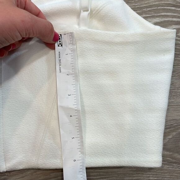 Aritzia Babaton white crop top with thin straps and Back Zip Closure L - Picture 11 of 12